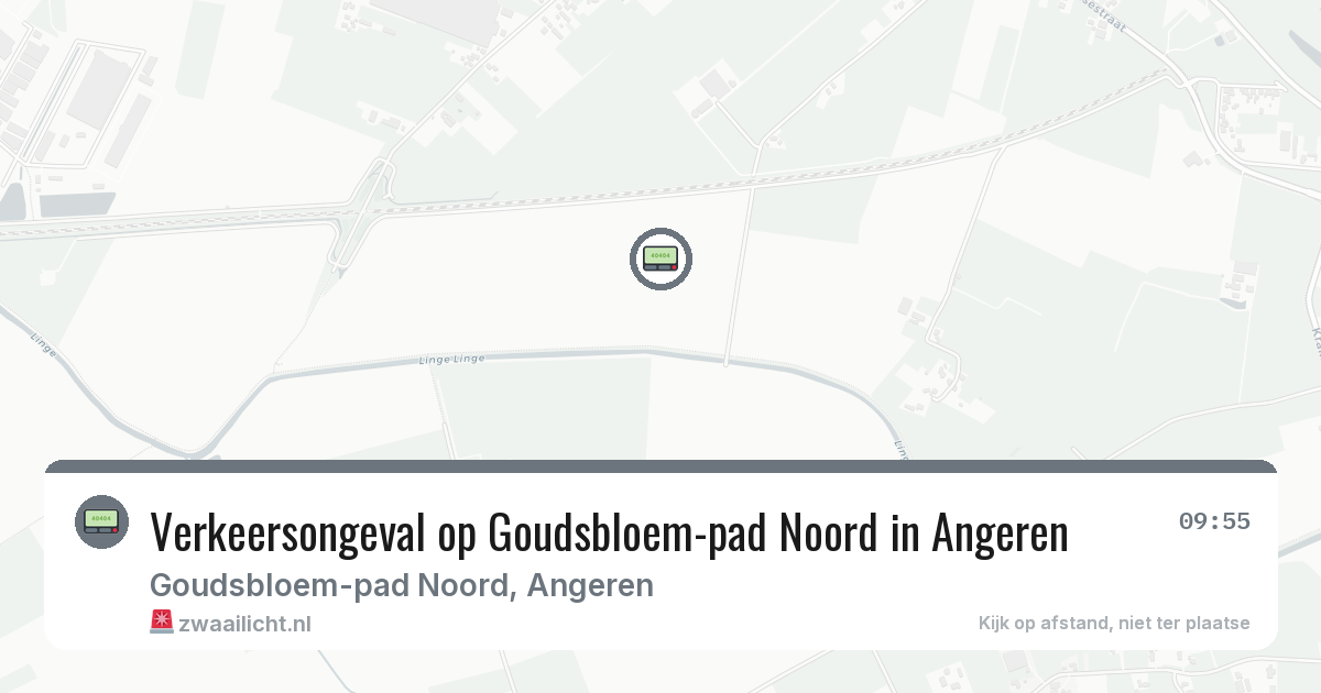 Verkeersongeval op Goudsbloem-pad Noord in Angeren — 14 aug 2026