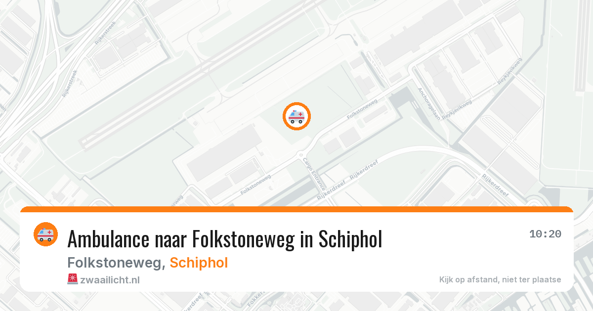 Ambulance naar Folkstoneweg in Schiphol — 15 mei 2026