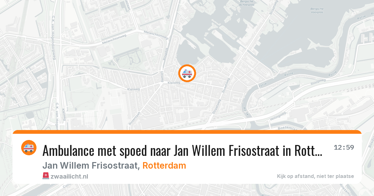 Ambulance met spoed naar Jan Willem Frisostraat in Rotterdam — 16 jun 2026