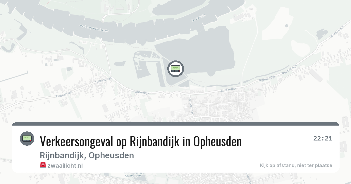 Verkeersongeval op Rijnbandijk in Opheusden — 12 aug 2026