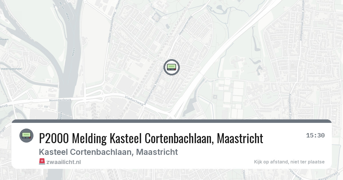 P2000 Melding Kasteel Cortenbachlaan, Maastricht — 27 mrt 2026
