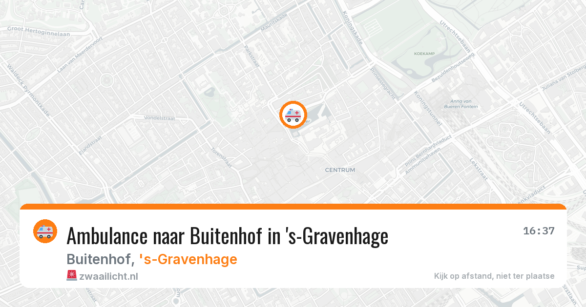 Ambulance naar Buitenhof in 's-Gravenhage — 23 feb 2026