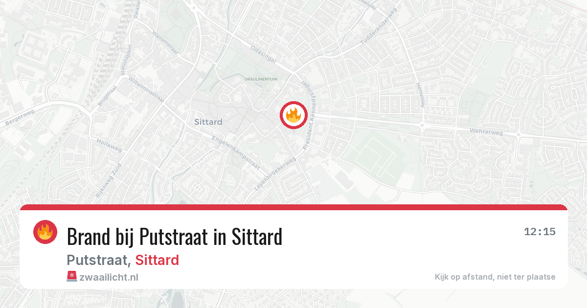Brand bij Putstraat in Sittard — 24 mei 2026