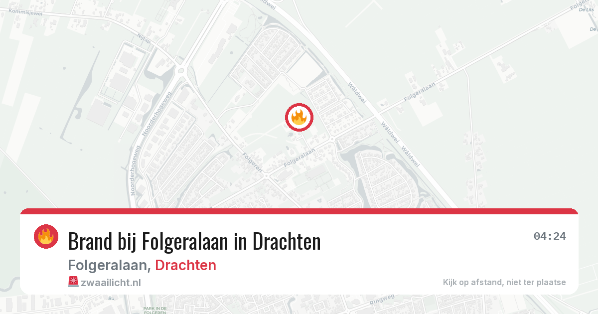 Brand bij Folgeralaan in Drachten — 19 jun 2026