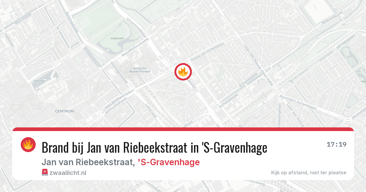 Brand bij Jan van Riebeekstraat in 'S-Gravenhage — 24 mei 2026