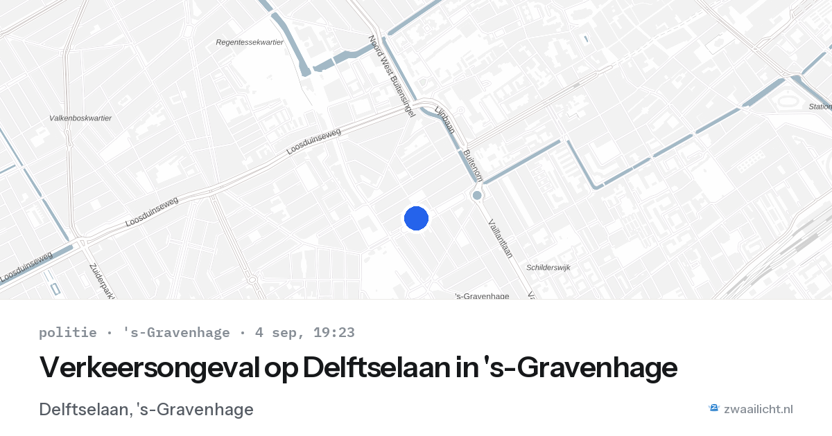 Verkeersongeval op Delftselaan in 's-Gravenhage — 4 sep 2026