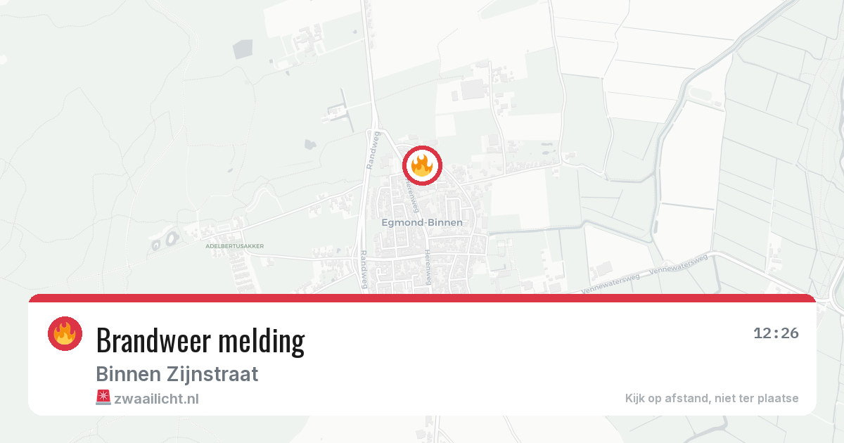 Brandweer melding — 6 jul 2026