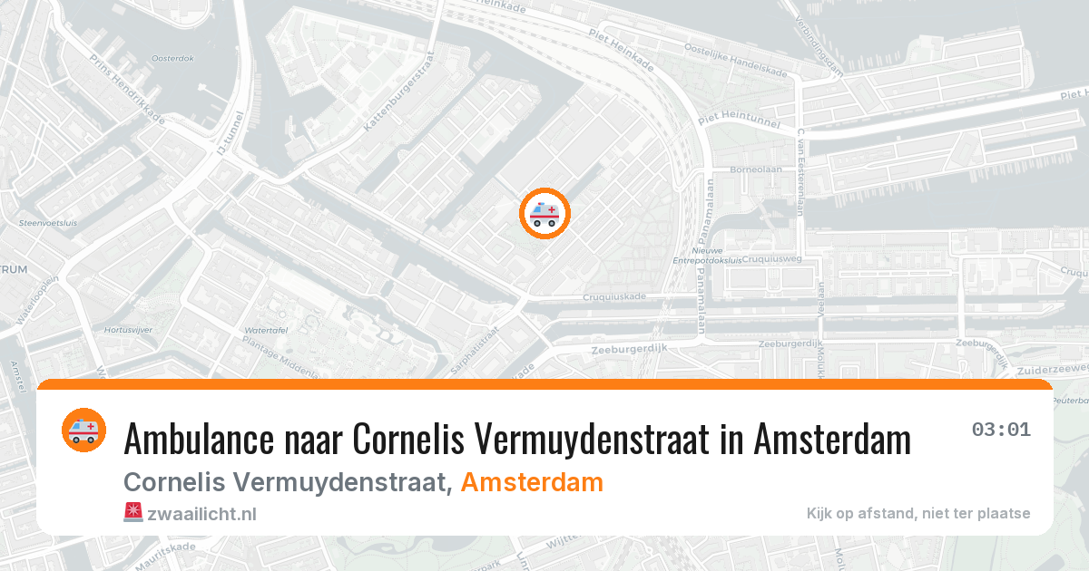Ambulance naar Cornelis Vermuydenstraat in Amsterdam — 20 jul 2026