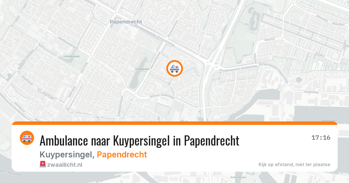 Ambulance naar Kuypersingel in Papendrecht — 7 aug 2026