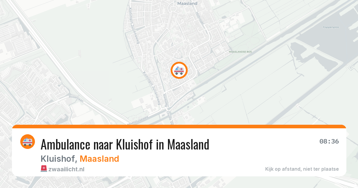 Ambulance naar Kluishof in Maasland — 2 apr 2026