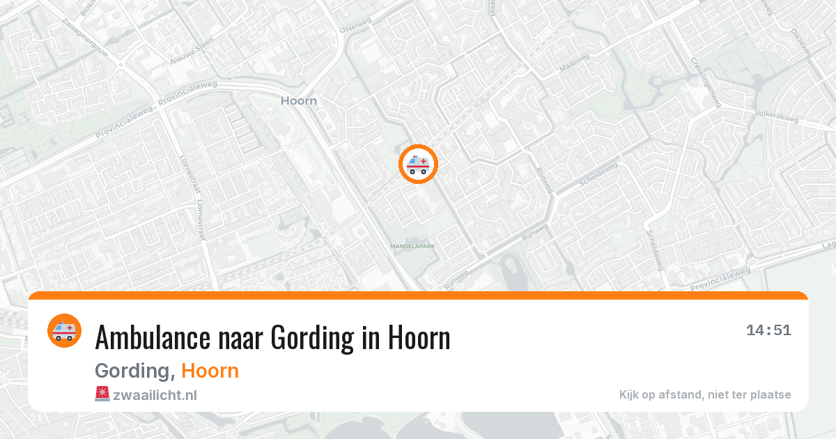 Ambulance naar Gording in Hoorn — 16 mrt 2026