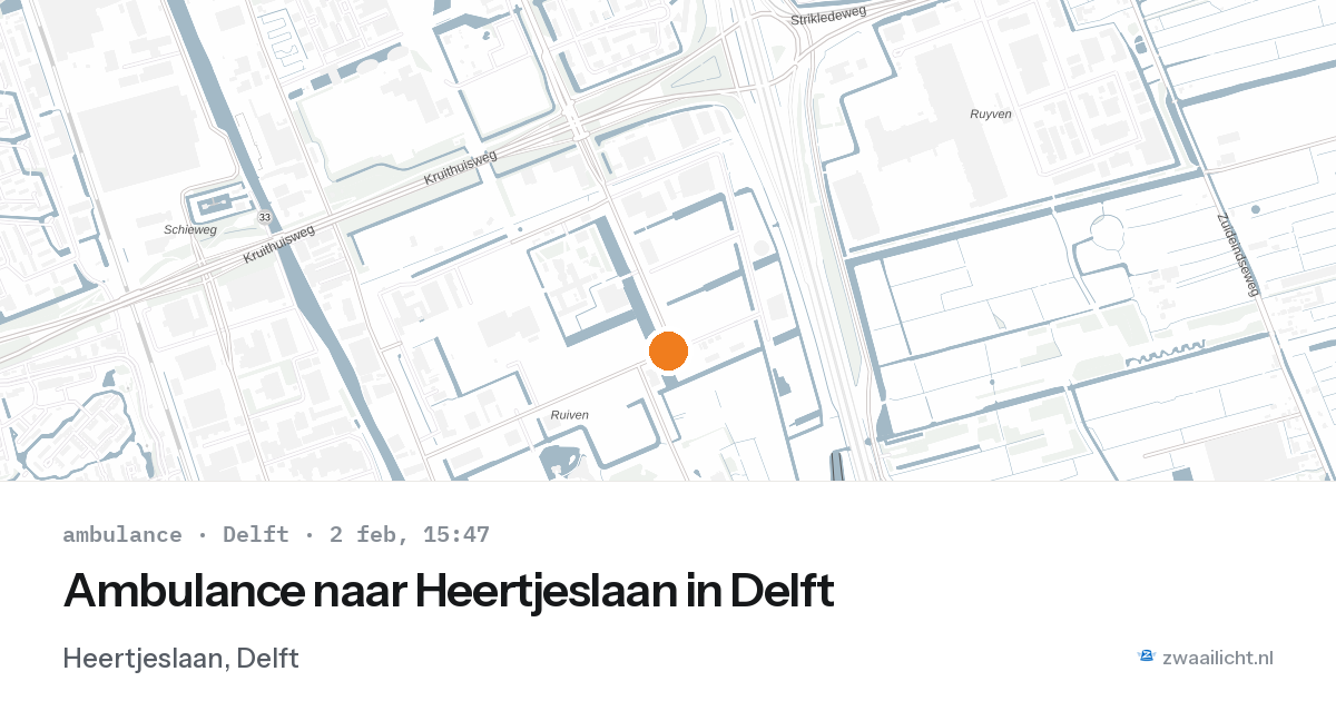 Ambulance naar Heertjeslaan in Delft — 2 feb 2026