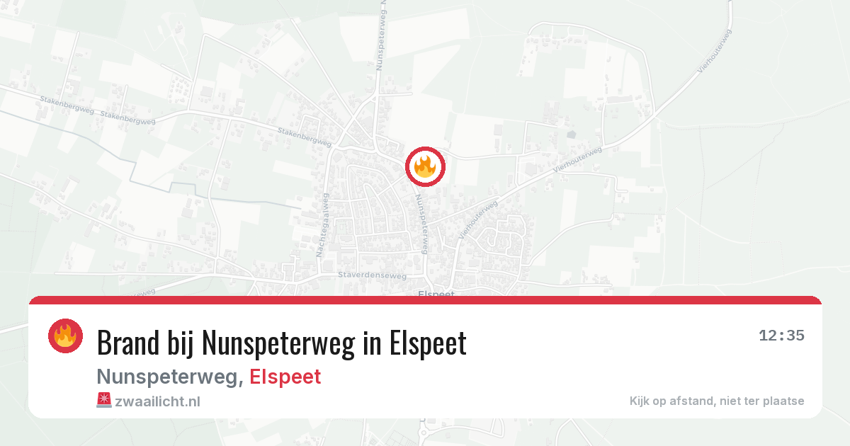 Brand bij Nunspeterweg in Elspeet — 1 jul 2026