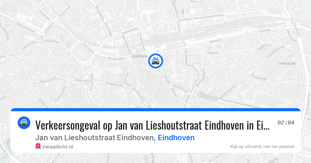 Verkeersongeval op Jan van Lieshoutstraat Eindhoven in Eindhoven — 3 apr 2026