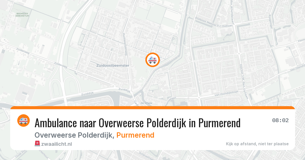 Ambulance naar Overweerse Polderdijk in Purmerend — 12 aug 2026
