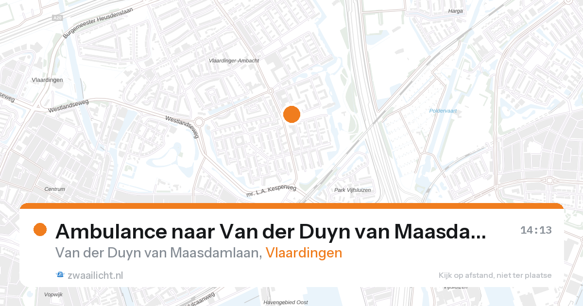 Ambulance naar Van der Duyn van Maasdamlaan in Vlaardingen — 17 jul 2026