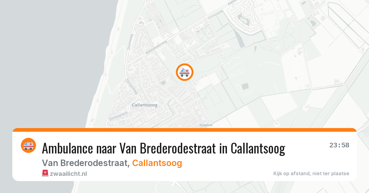 Ambulance naar Van Brederodestraat in Callantsoog — 11 aug 2026