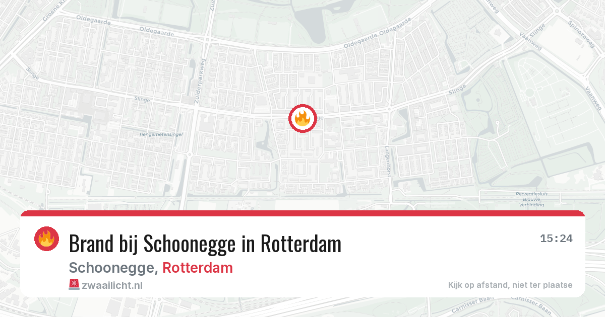 Brand bij Schoonegge in Rotterdam — 25 apr 2026