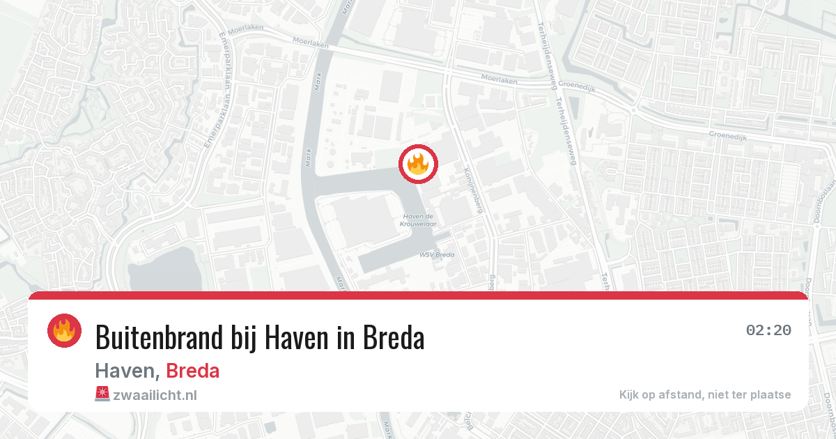 Buitenbrand bij Haven in Breda — 30 jul 2026