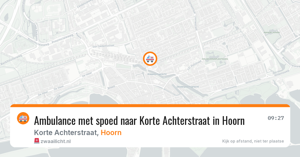 Ambulance met spoed naar Korte Achterstraat in Hoorn — 17 jan 2026