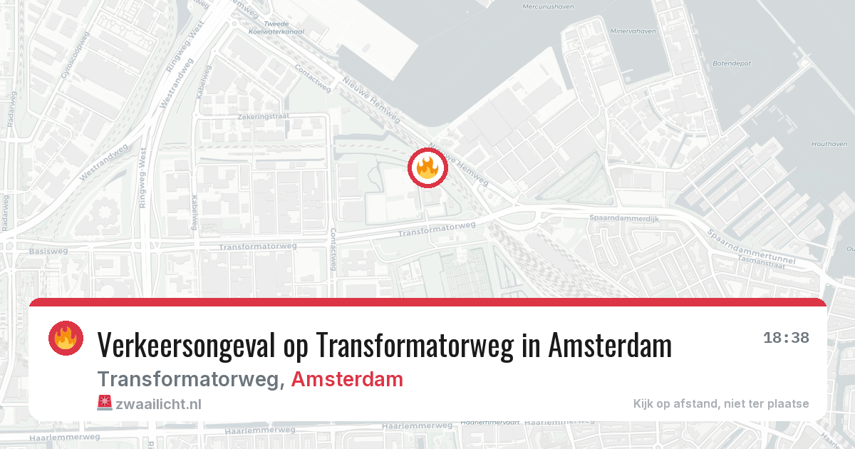 Verkeersongeval op Transformatorweg in Amsterdam — 14 apr 2026
