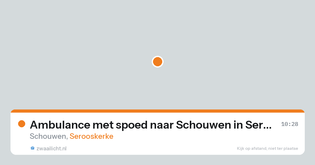 Ambulance met spoed naar Schouwen in Serooskerke — 16 aug 2026