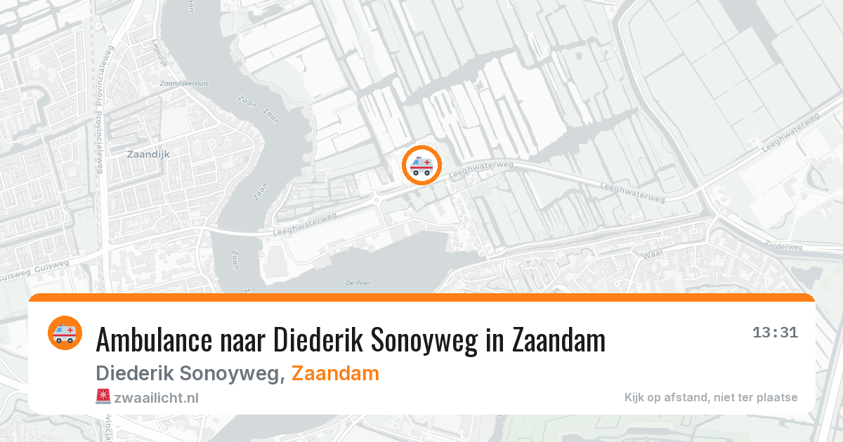 Ambulance naar Diederik Sonoyweg in Zaandam — 28 mrt 2026