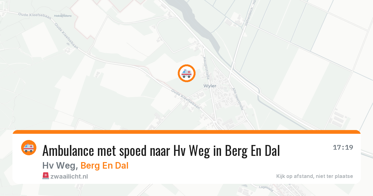 Ambulance met spoed naar Hv Weg in Berg En Dal — 30 apr 2026