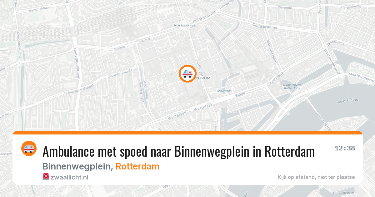 Ambulance met spoed naar Binnenwegplein in Rotterdam — 14 aug 2026