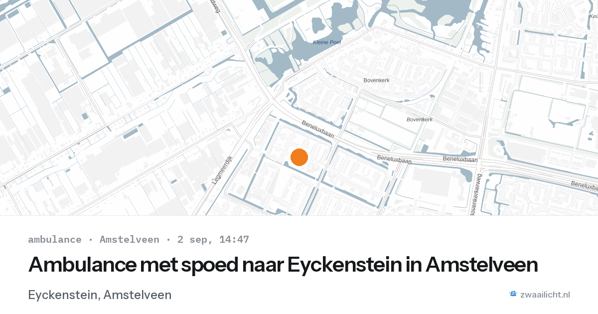 Ambulance met spoed naar Eyckenstein in Amstelveen — 2 sep 2026