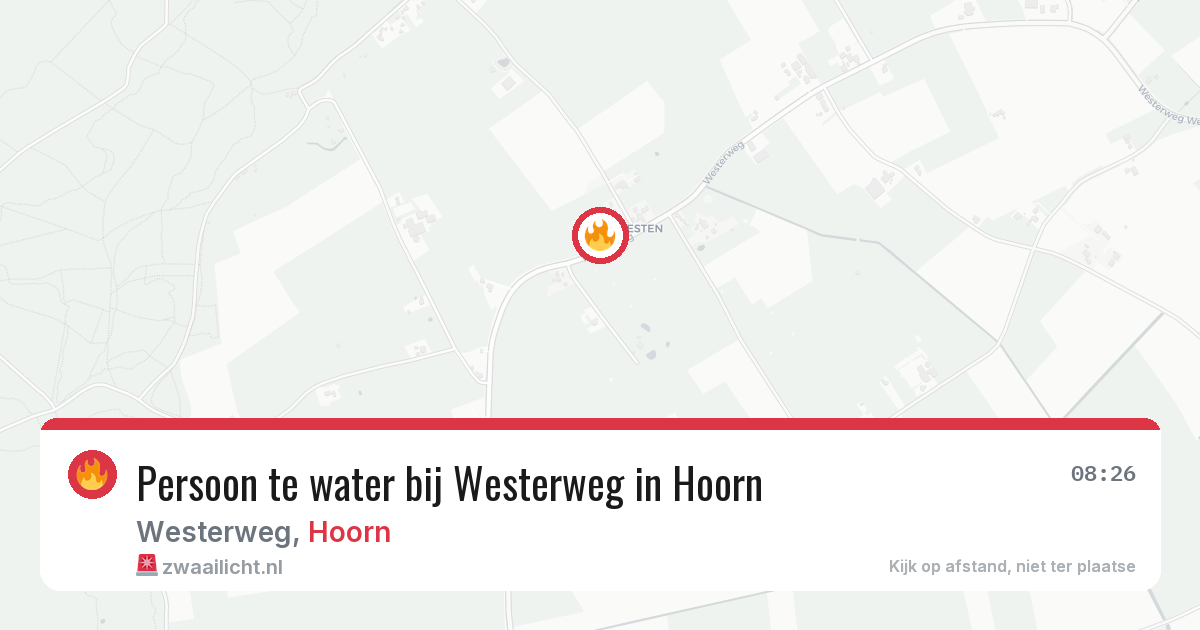 Persoon te water bij Westerweg in Hoorn — 10 feb 2026