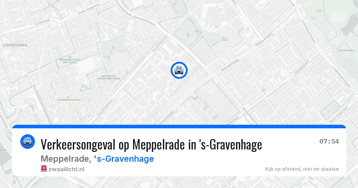 Verkeersongeval op Meppelrade in 's-Gravenhage — 31 jul 2026