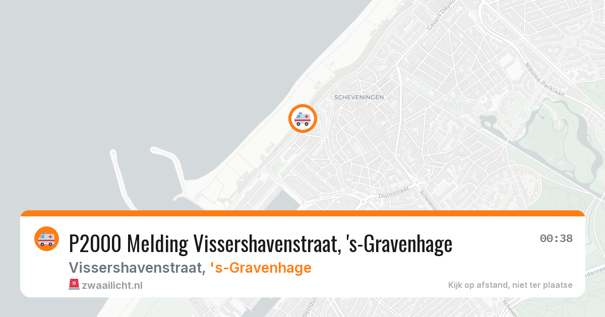 P2000 Melding Vissershavenstraat, 's-Gravenhage — 12 jul 2026