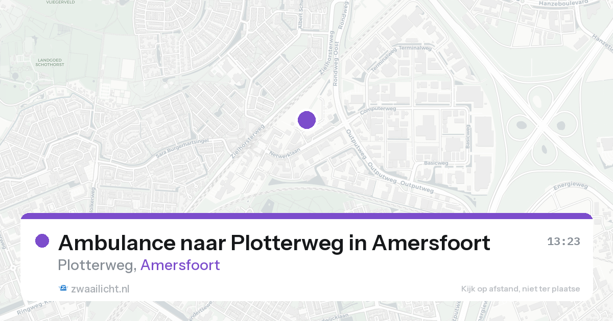 Ambulance naar Plotterweg in Amersfoort — 25 aug 2026