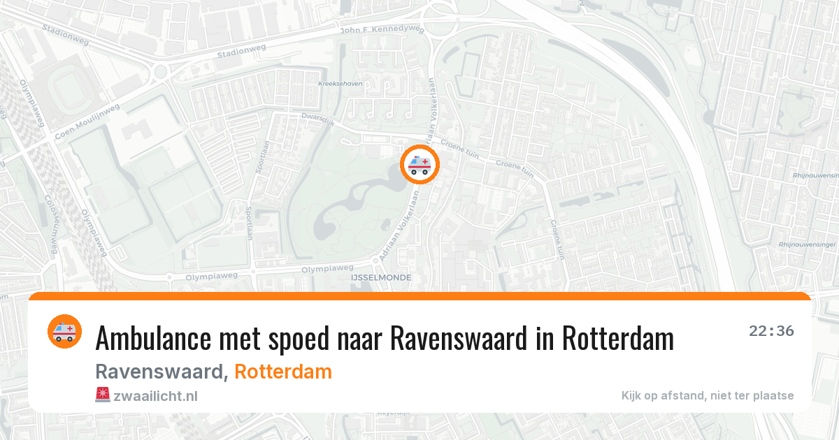 Ambulance met spoed naar Ravenswaard in Rotterdam — 17 mrt 2026