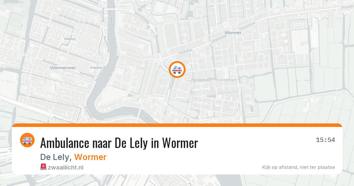 Ambulance naar De Lely in Wormer — 27 jul 2026