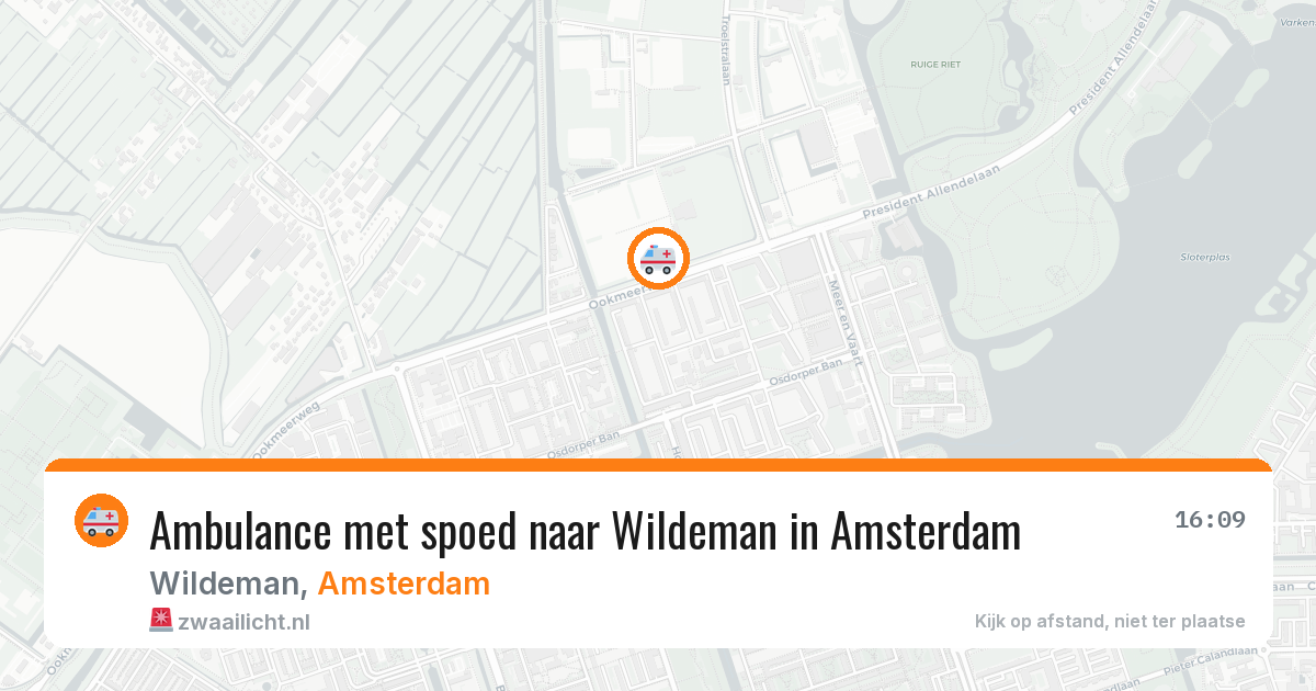 Ambulance met spoed naar Wildeman in Amsterdam — 30 mrt 2026