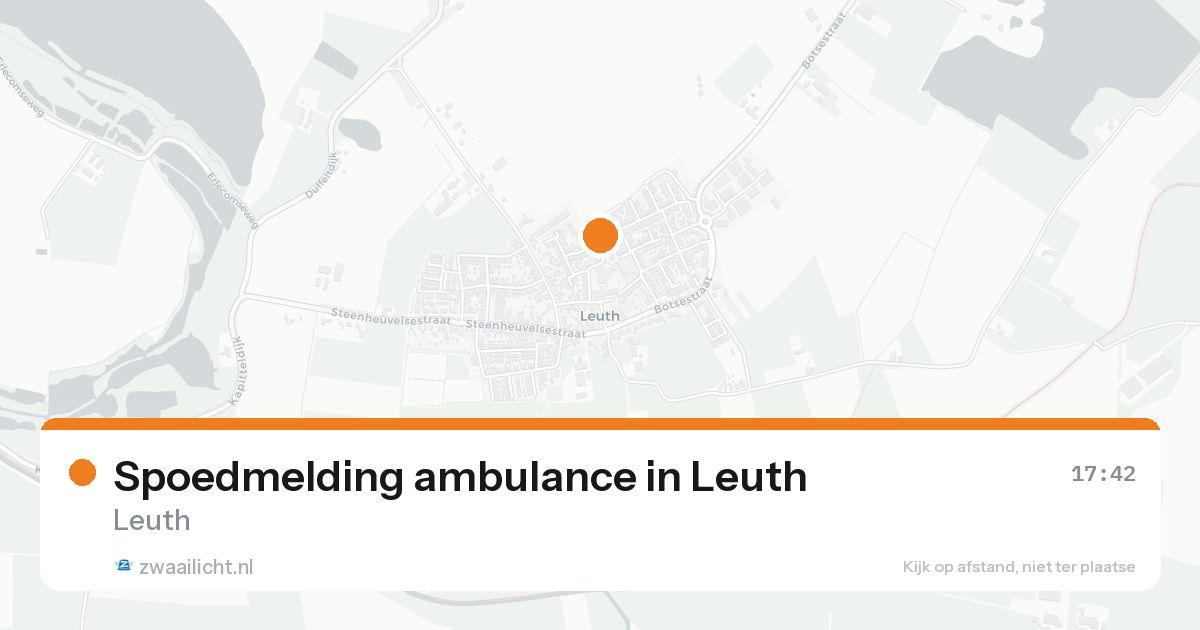 Spoedmelding ambulance in Leuth — 4 aug 2026
