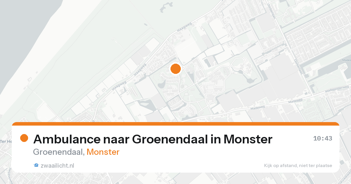 Ambulance naar Groenendaal in Monster — 24 aug 2026