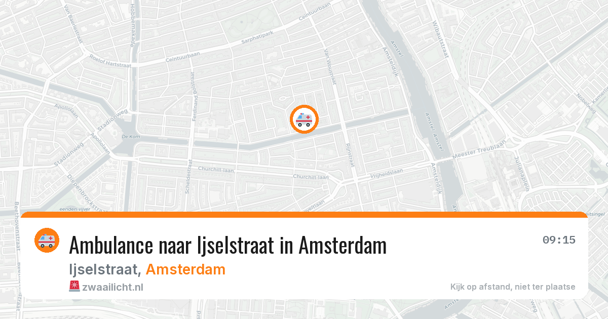 Ambulance naar Ijselstraat in Amsterdam — 3 aug 2026