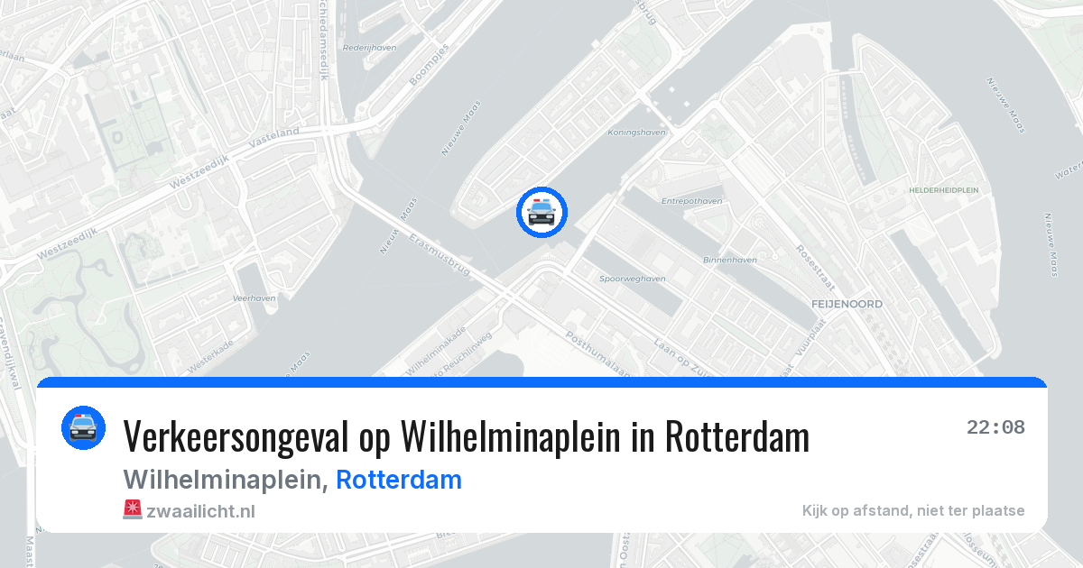 Verkeersongeval op Wilhelminaplein in Rotterdam — 15 jul 2026