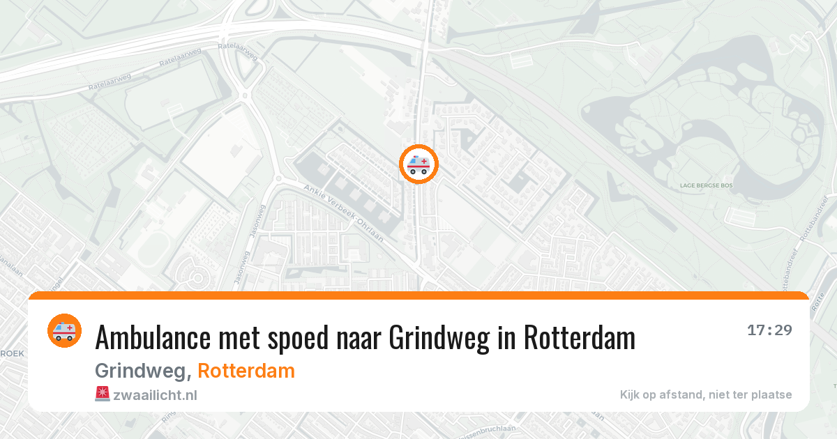 Ambulance met spoed naar Grindweg in Rotterdam — 13 aug 2026