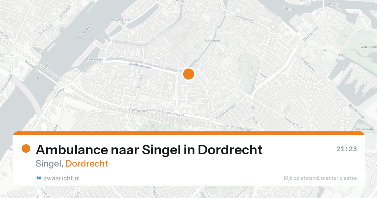 Ambulance naar Singel in Dordrecht — 24 aug 2026