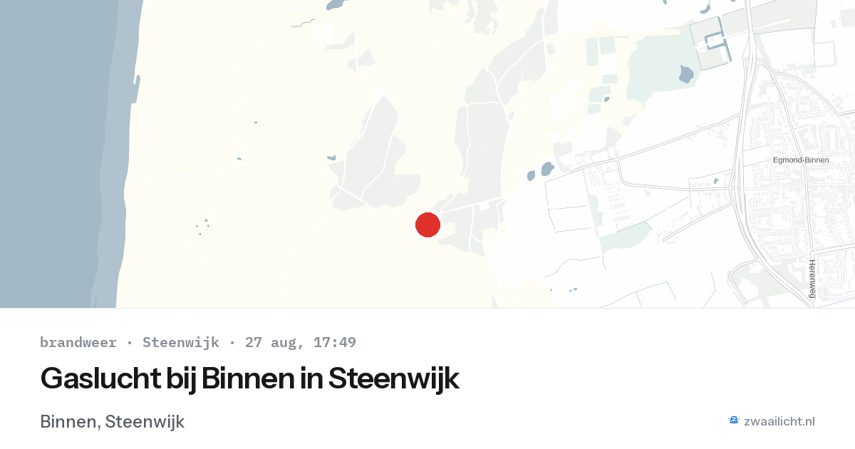 Gaslucht bij Binnen in Steenwijk — 27 aug 2026