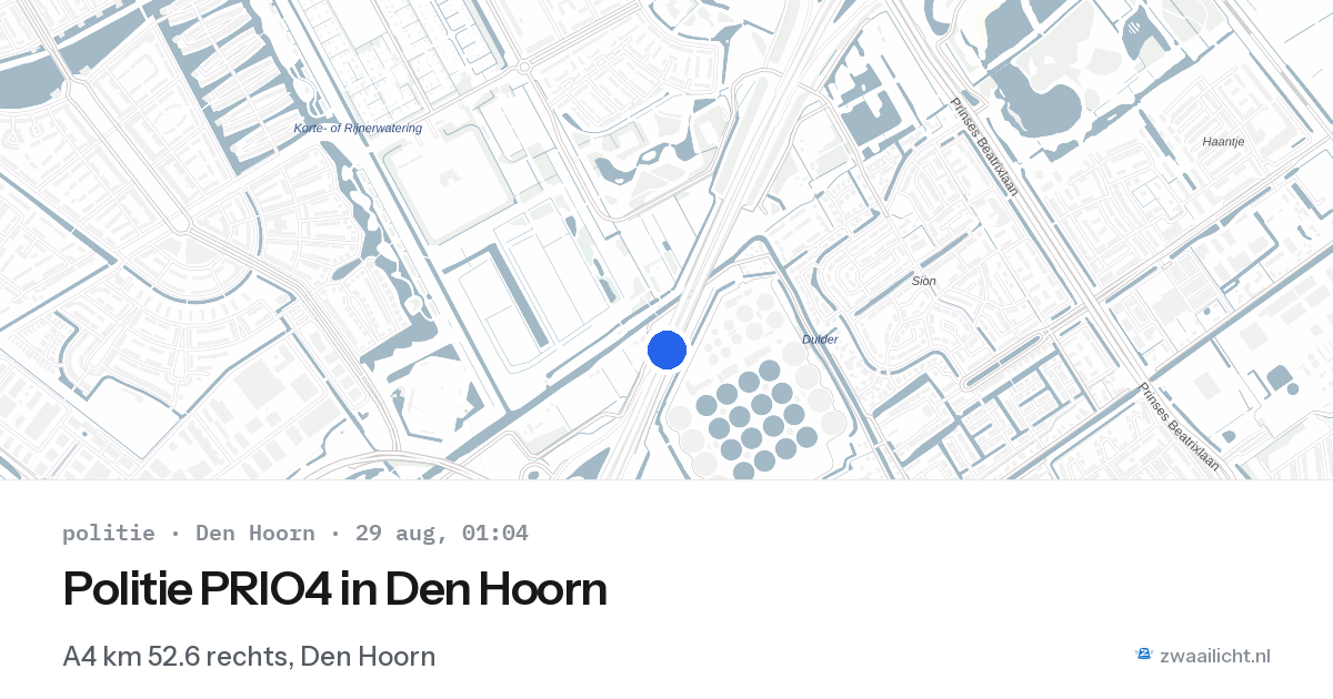 Politie PRIO4 in Den Hoorn — 28 aug 2026 | 🚨 Zwaailicht.nl