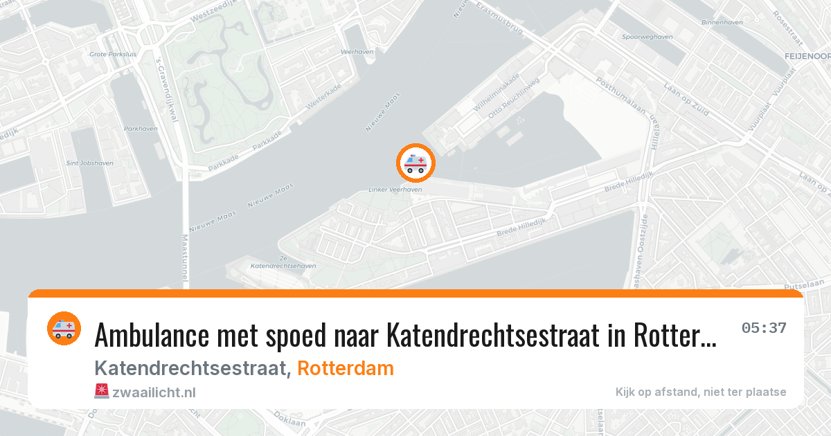 Ambulance met spoed naar Katendrechtsestraat in Rotterdam — 28 mrt 2026