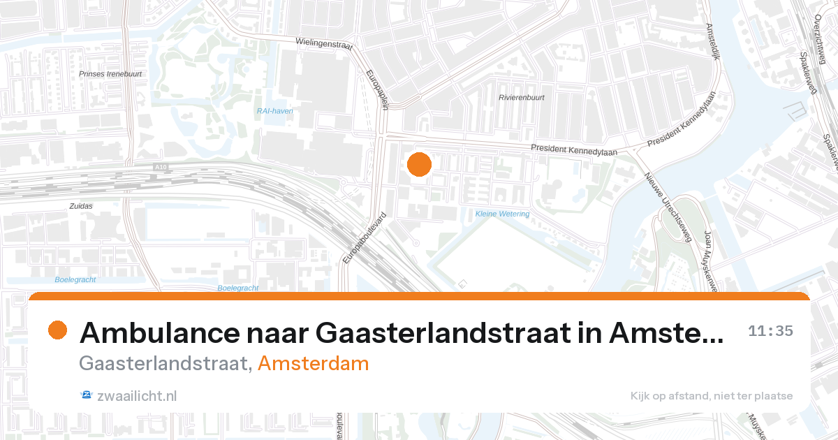 Ambulance naar Gaasterlandstraat in Amsterdam — 25 jun 2026
