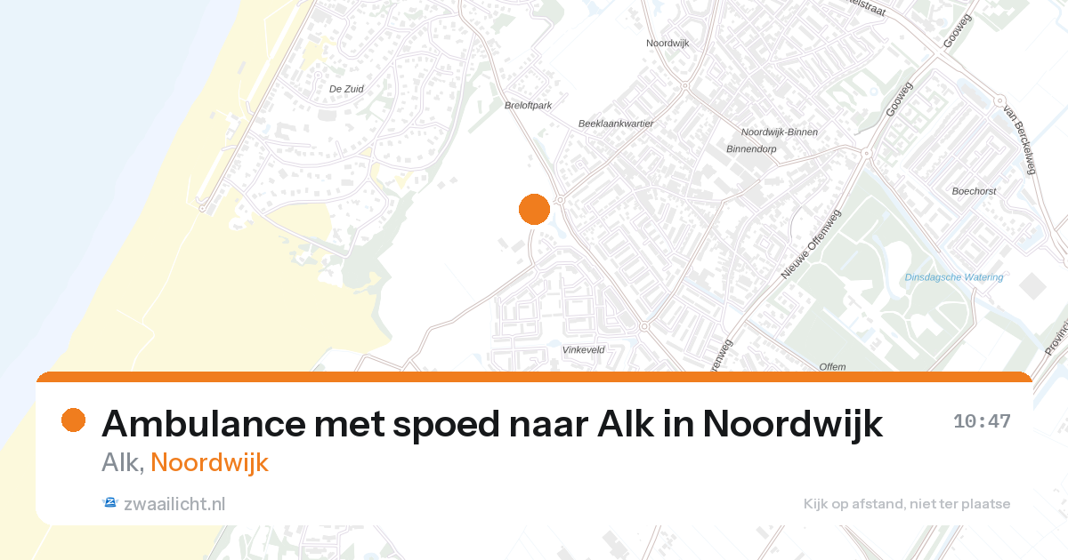Ambulance met spoed naar Alk in Noordwijk — 28 aug 2026