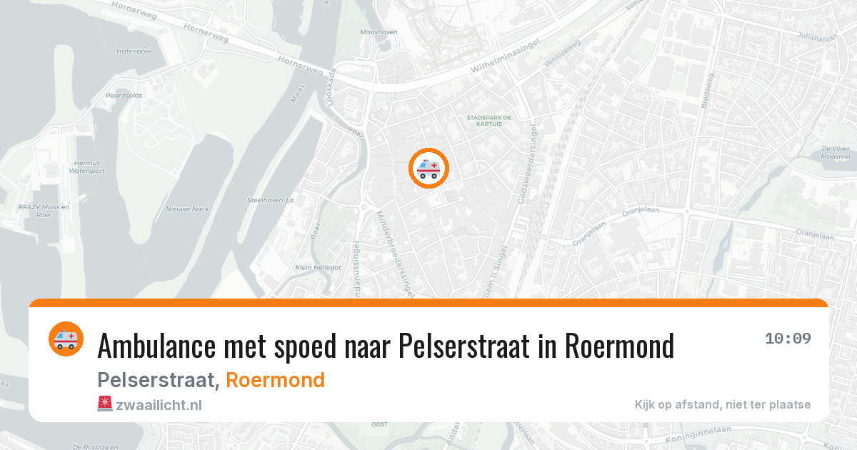 Ambulance met spoed naar Pelserstraat in Roermond — 6 jun 2026