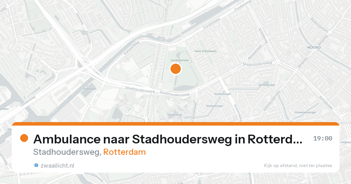 Ambulance naar Stadhoudersweg in Rotterdam — 21 aug 2026
